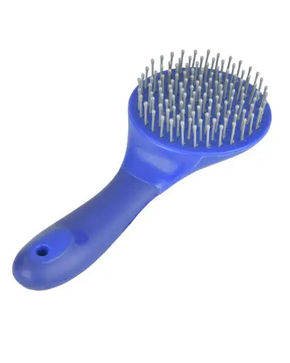 Royal Blue coloured Roma Brights Mane And Tail Brush on white background 