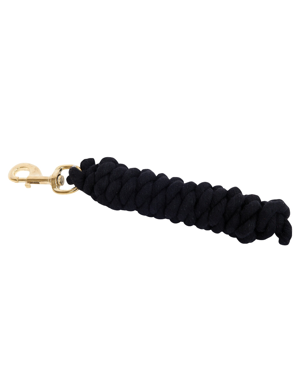 Black coloured Roma Cotton Brass Snap Lead on white background 