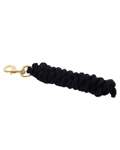 Black coloured Roma Cotton Brass Snap Lead on white background 