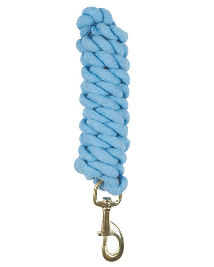 Light Blue coloured Roma Cotton Brass Snap Lead on white background 