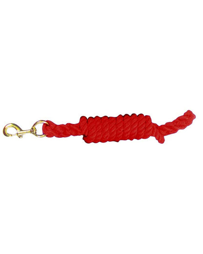 Red coloured Roma Cotton Brass Snap Lead on white background 