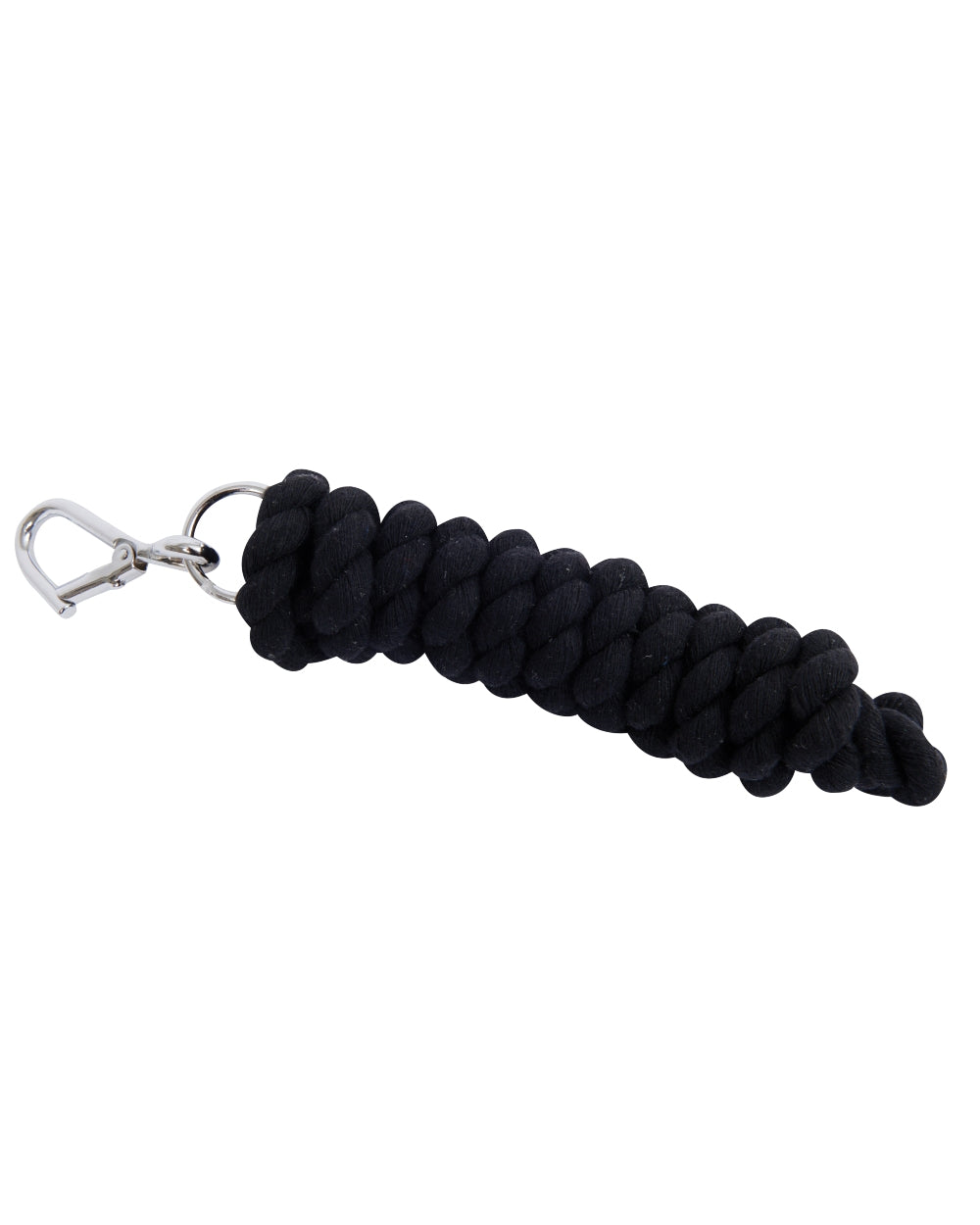 Black coloured Roma Cotton Walsall Clip Lead on white background 