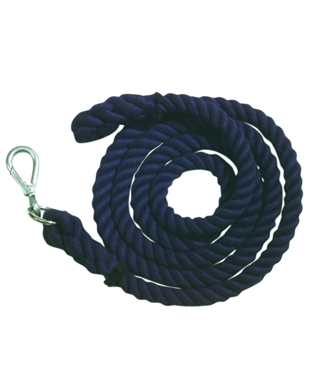 Navy coloured Roma Cotton Walsall Clip Lead on white background 