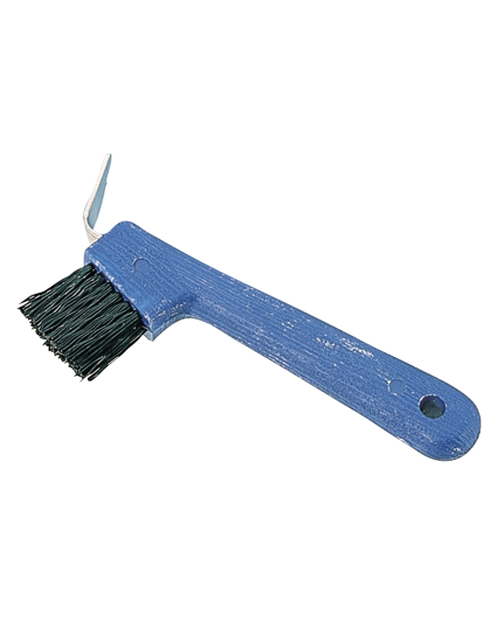 Blue coloured Roma Deluxe Hoof Pick With Brush on white background 