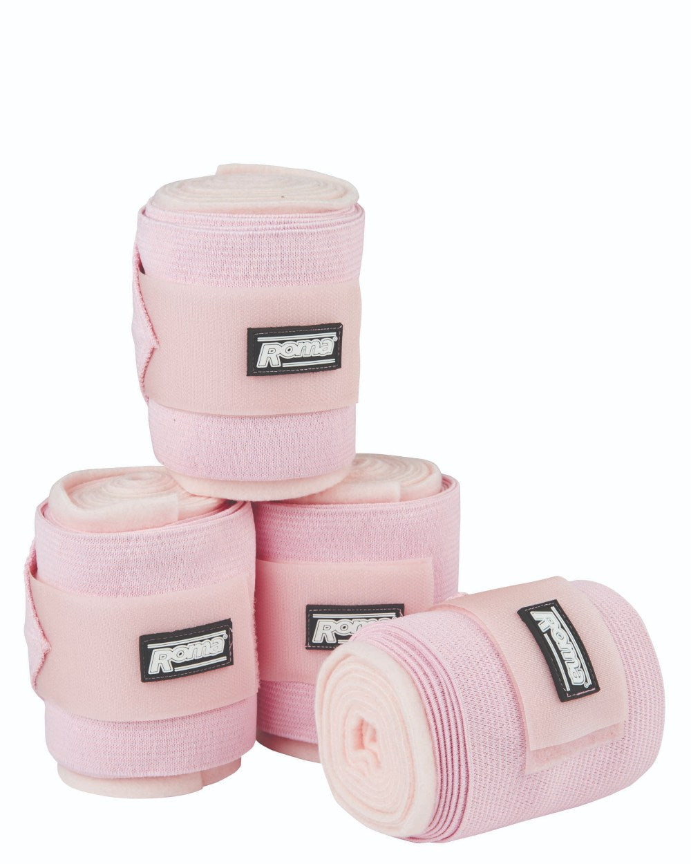 Pink coloured Roma Elastic Fleece Combi Bandage on white background 