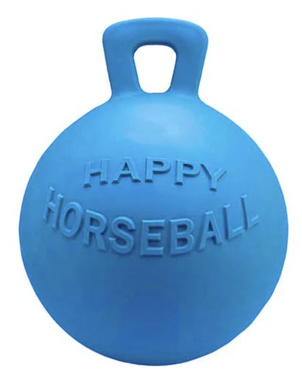 Blue coloured Roma Equine Play Ball on white background 