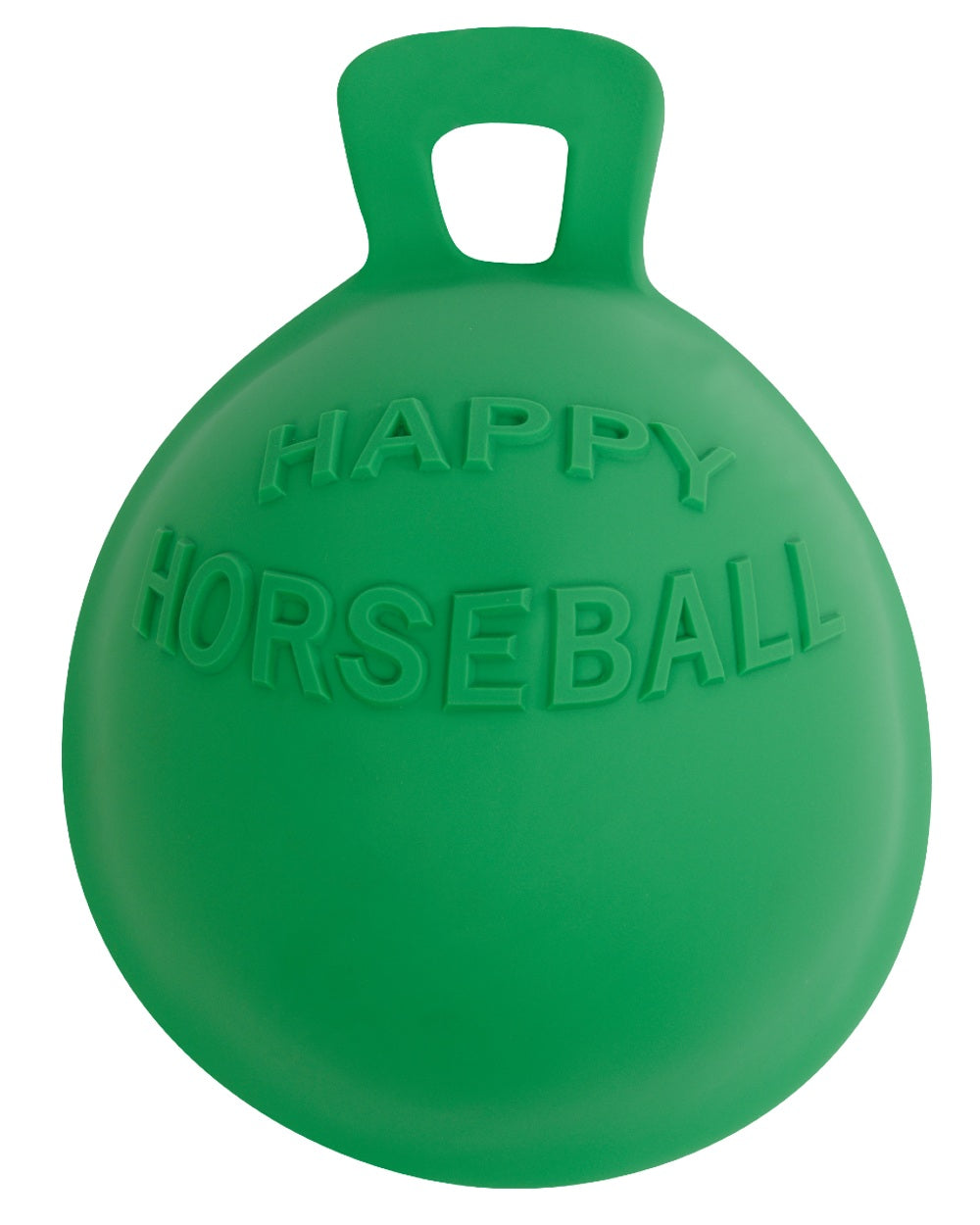 Lime coloured Roma Equine Play Ball on white background 