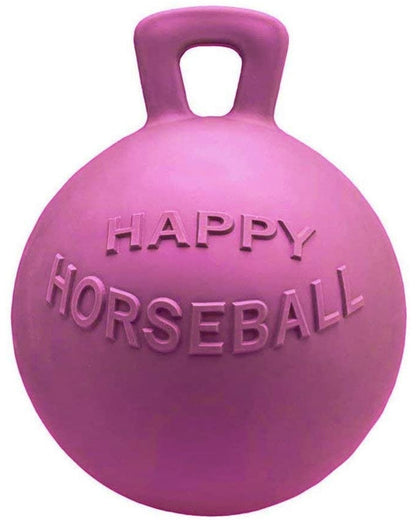 Pink coloured Roma Equine Play Ball on white background 