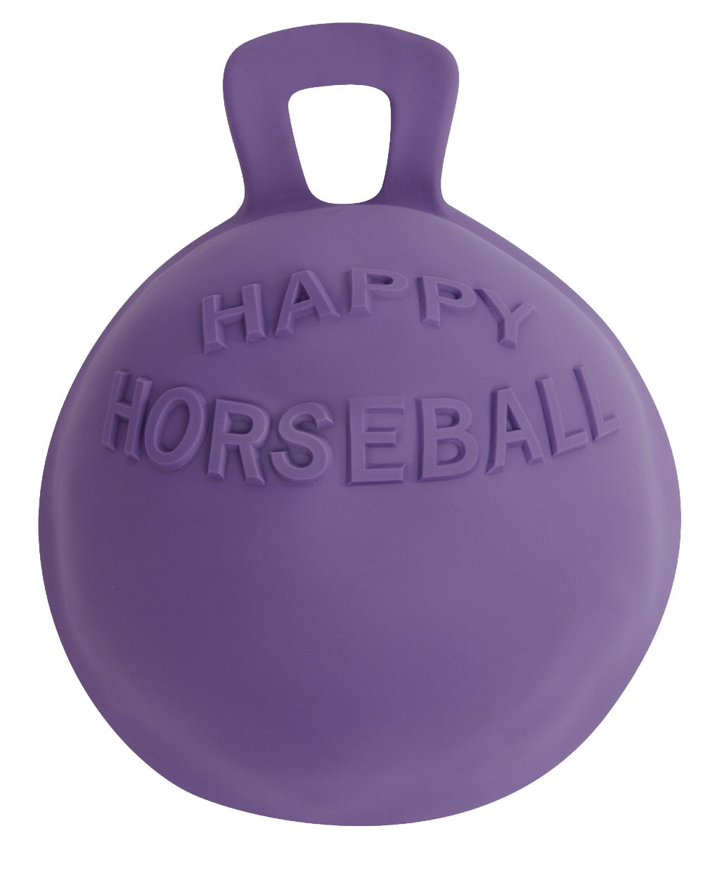 Purple coloured Roma Equine Play Ball on white background 