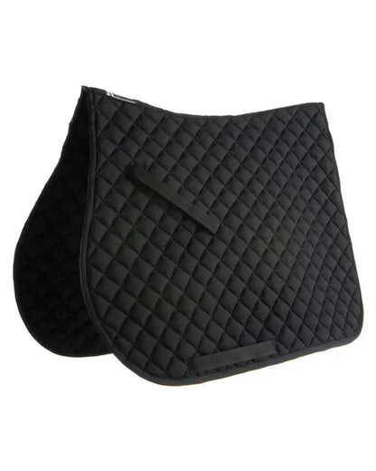 Black coloured Roma Grand Prix All Purpose Saddle Pad on white background 