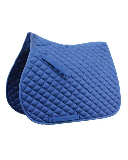 Navy coloured Roma Grand Prix All Purpose Saddle Pad on white background 