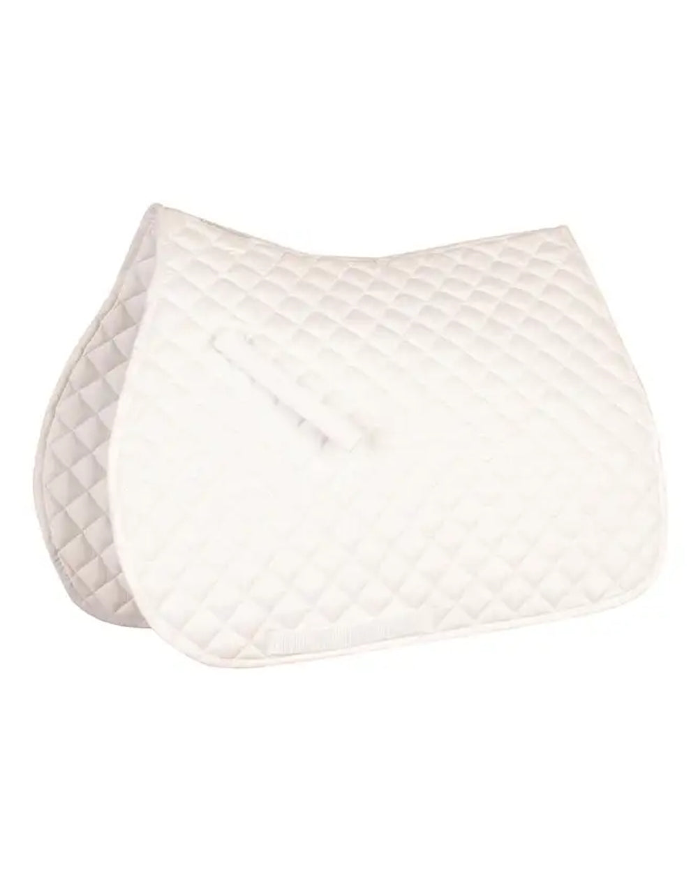 White coloured Roma Grand Prix All Purpose Saddle Pad on white background 