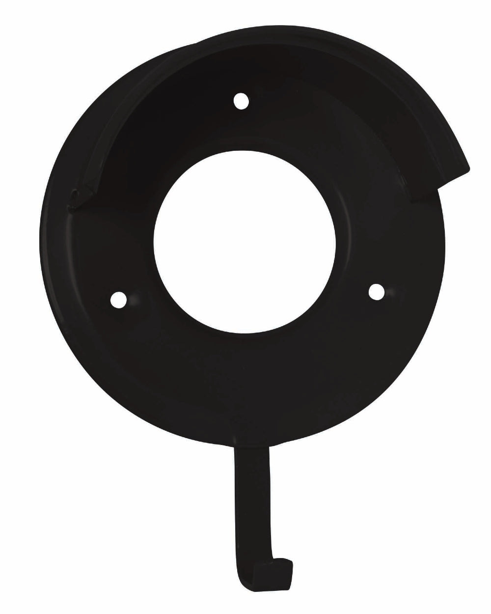 Black coloured Roma Metal Bridle Bracket on white background 