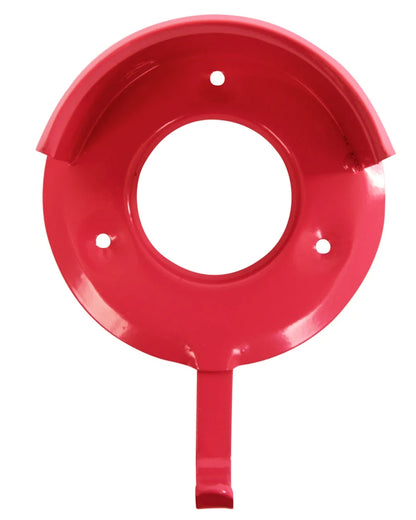 Red coloured Roma Metal Bridle Bracket on white background 