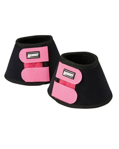 Black Fuchsia coloured Roma Neoprene Bell Boots II on white background 