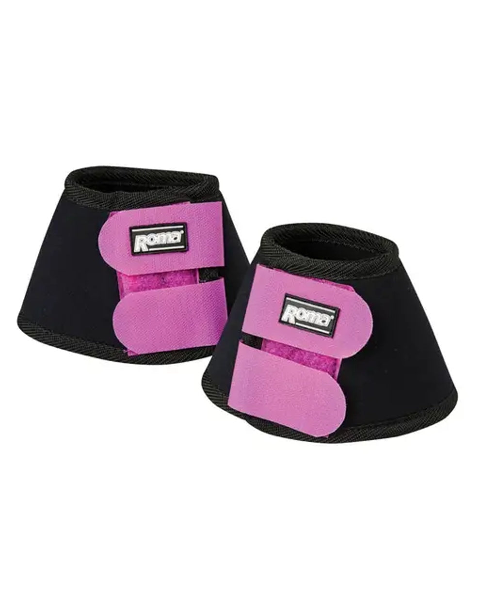 Black Purple coloured Roma Neoprene Bell Boots II on white background 