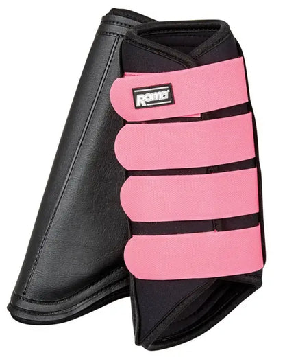 Black Pink coloured Roma Neoprene Brushing Boots on white background 