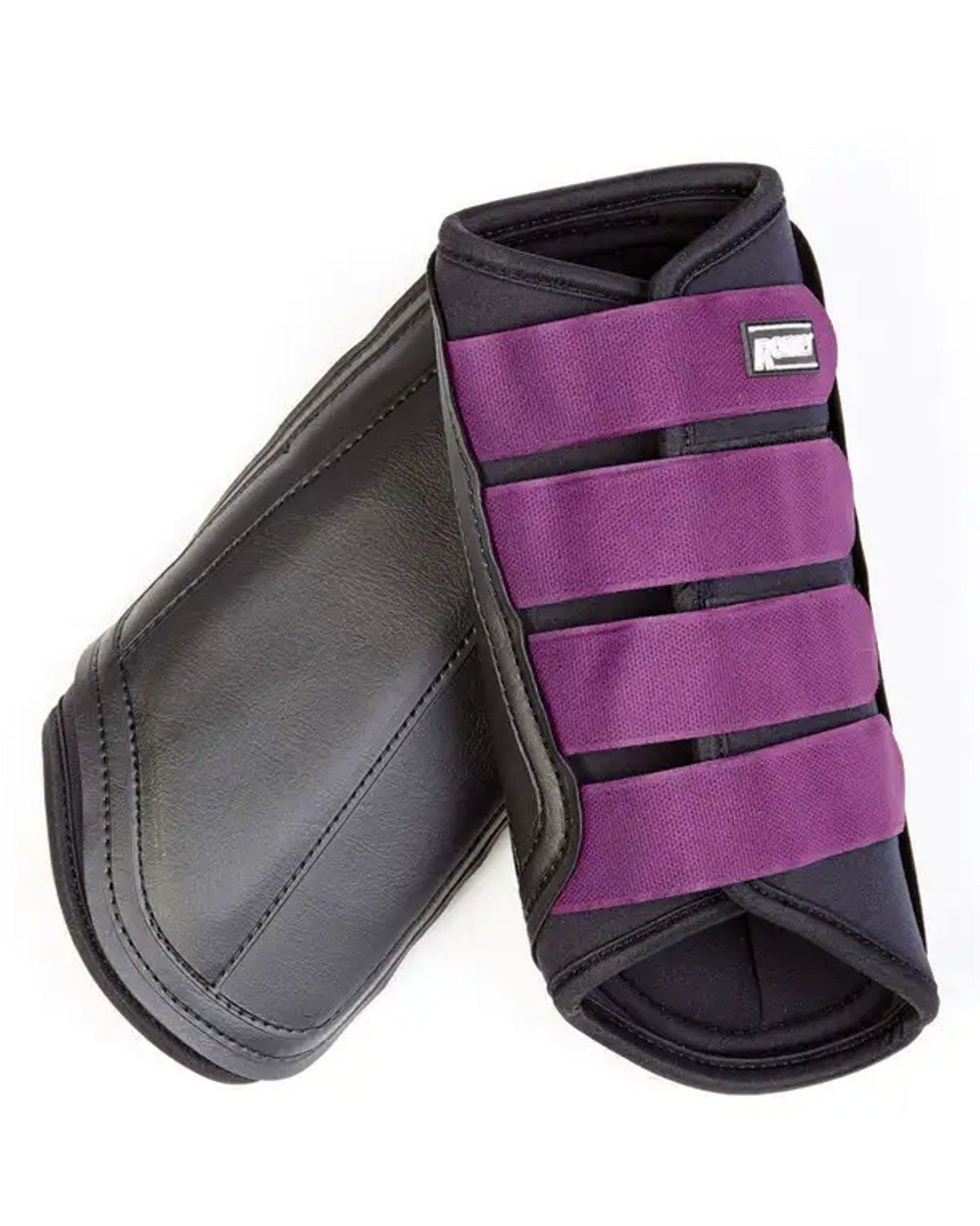 Black Purple coloured Roma Neoprene Brushing Boots on white background 