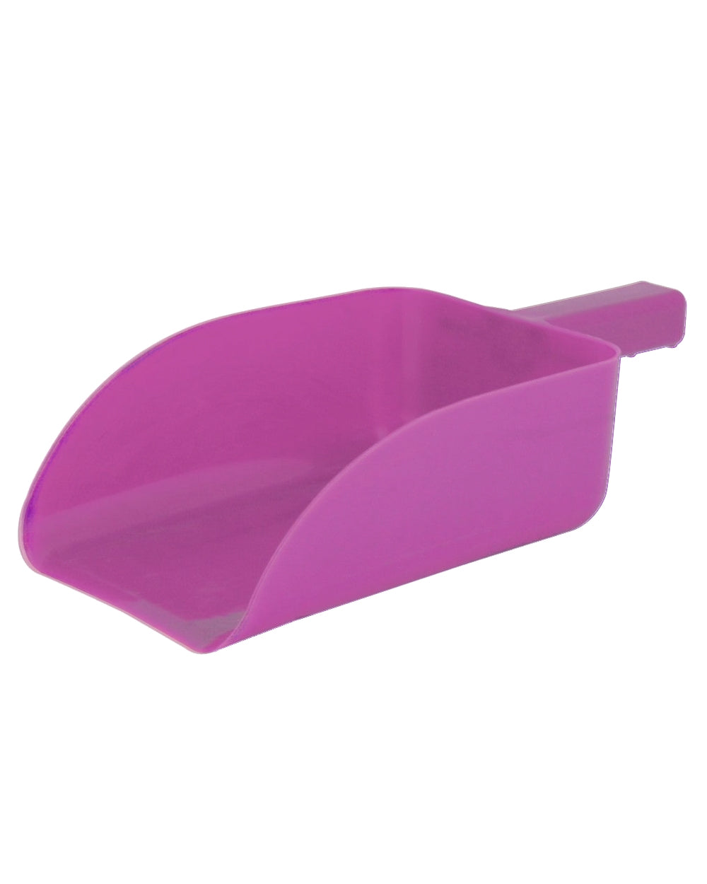 Pink coloured Roma Plastic Feed Scoop on white background 