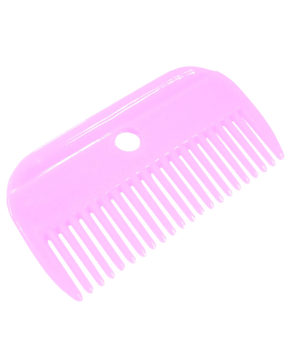 Pink coloured Roma Plastic Mane Comb on white background 