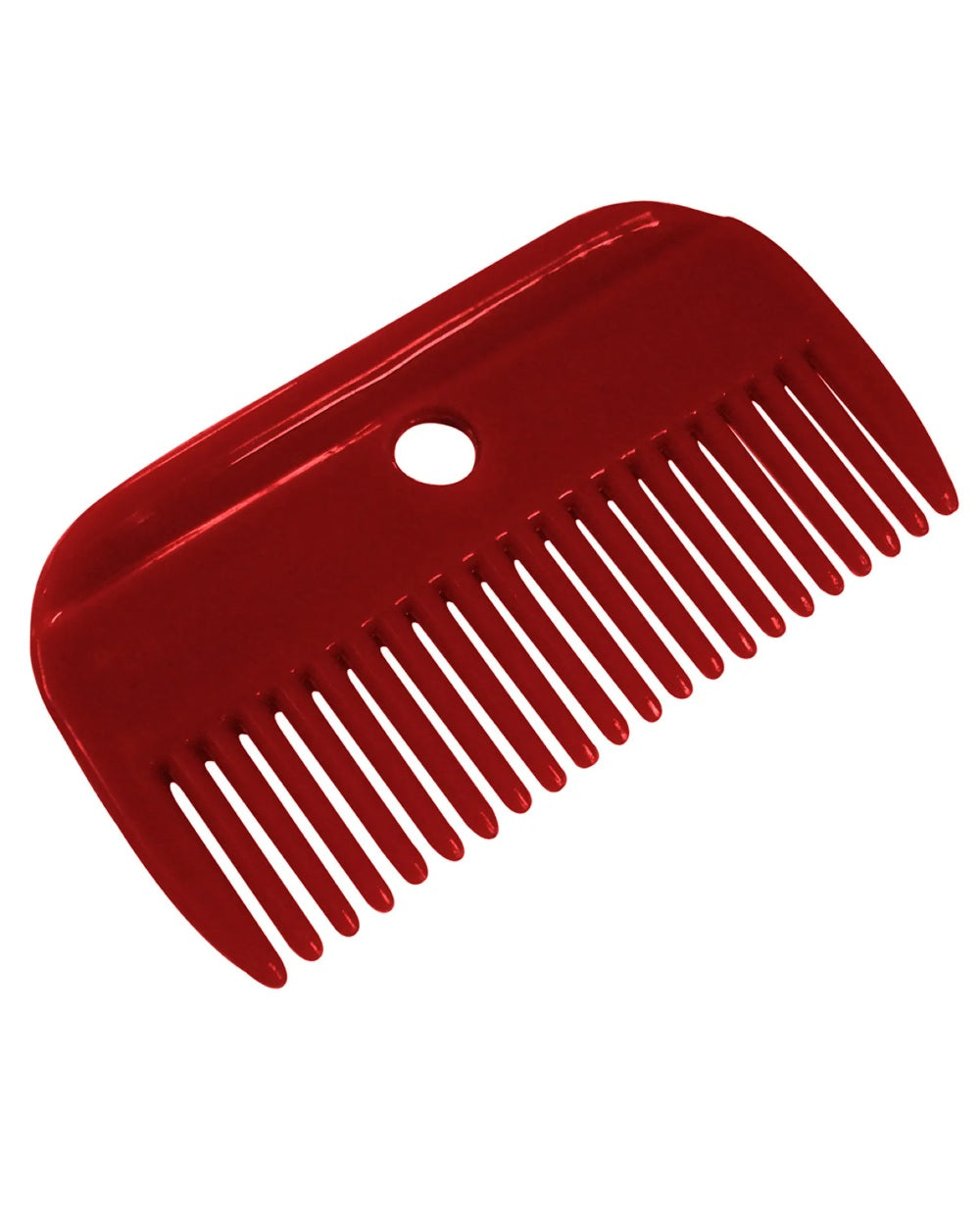 Red coloured Roma Plastic Mane Comb on white background 