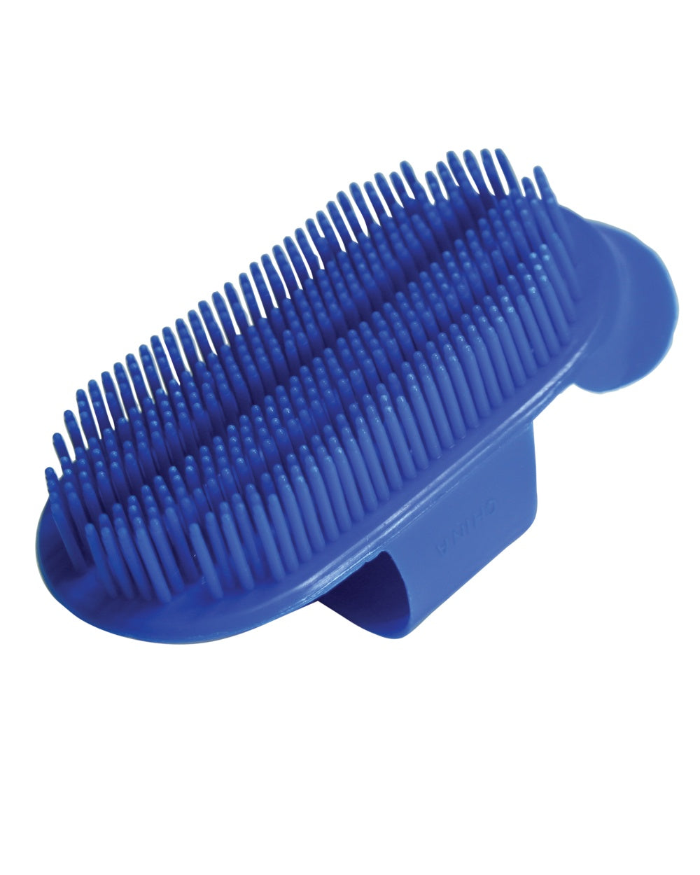 Blue coloured Roma Plastic Sarvis Curry Comb on white background 