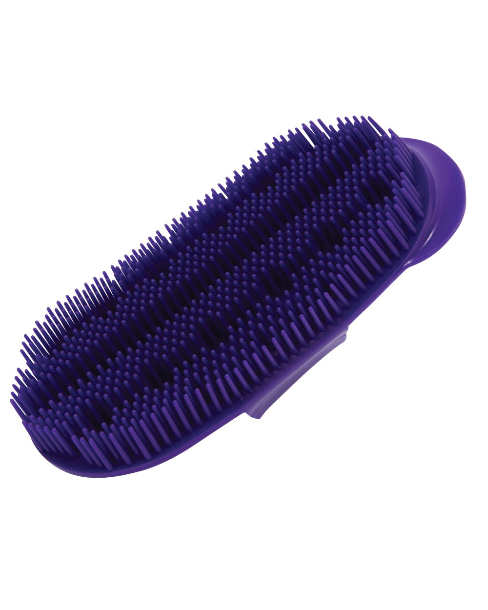 Purple coloured Roma Plastic Sarvis Curry Comb on white background 