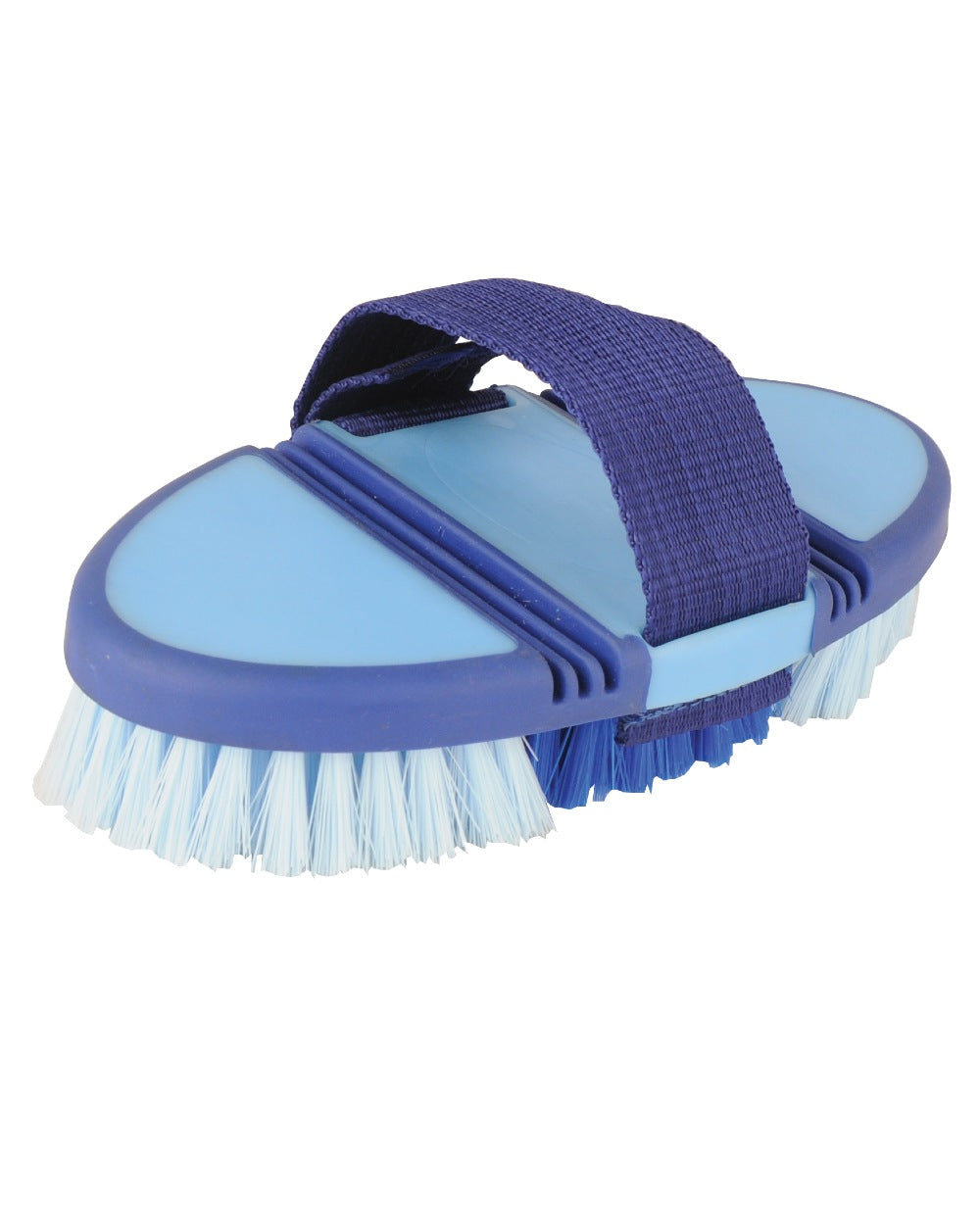 Blue coloured Roma Soft Grip Flex Body Brush on white background 