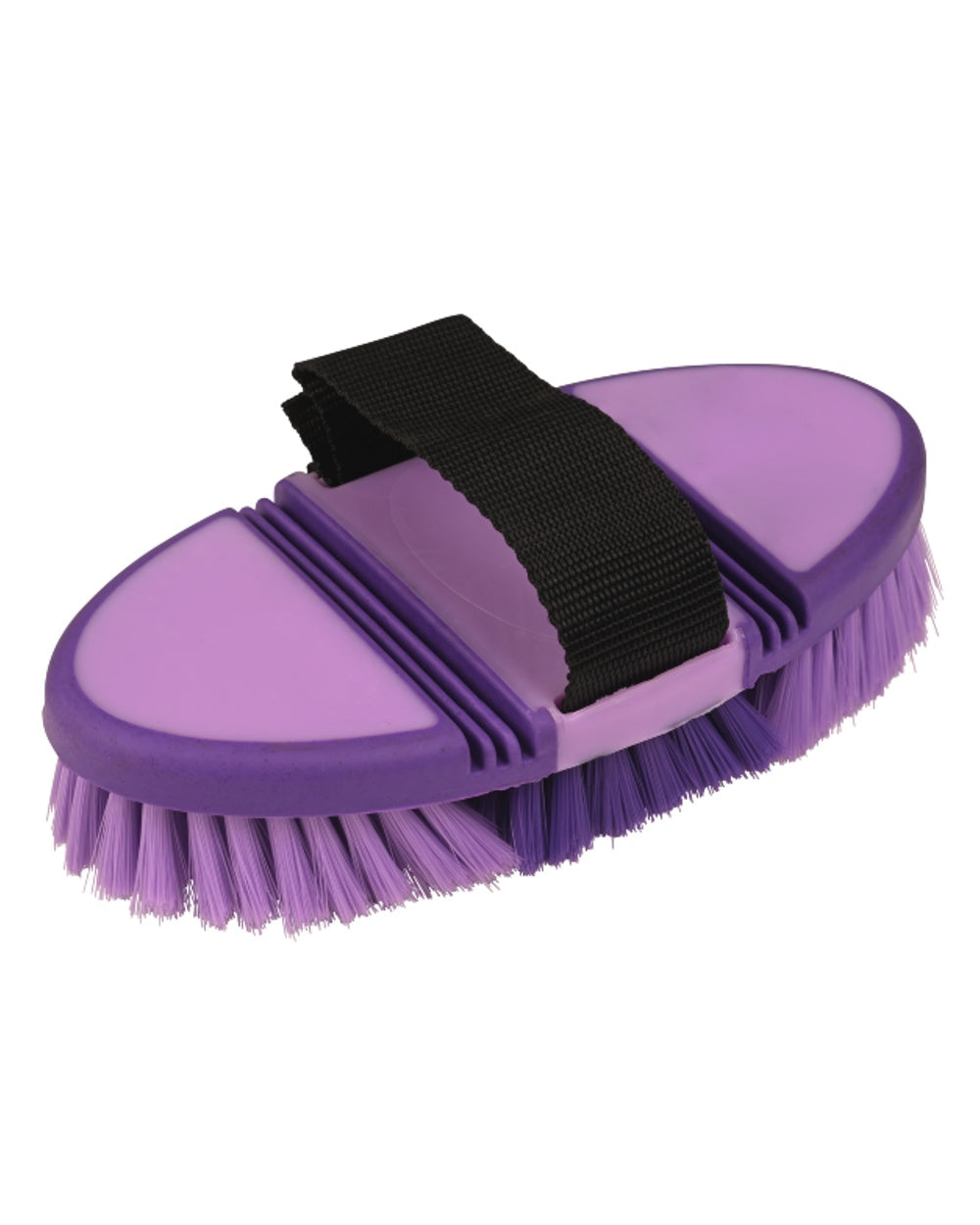 Purple coloured Roma Soft Grip Flex Body Brush on white background 