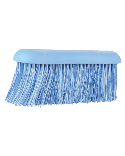 Blue coloured Roma Soft Grip Long Bristle Dandy Brush on white background 