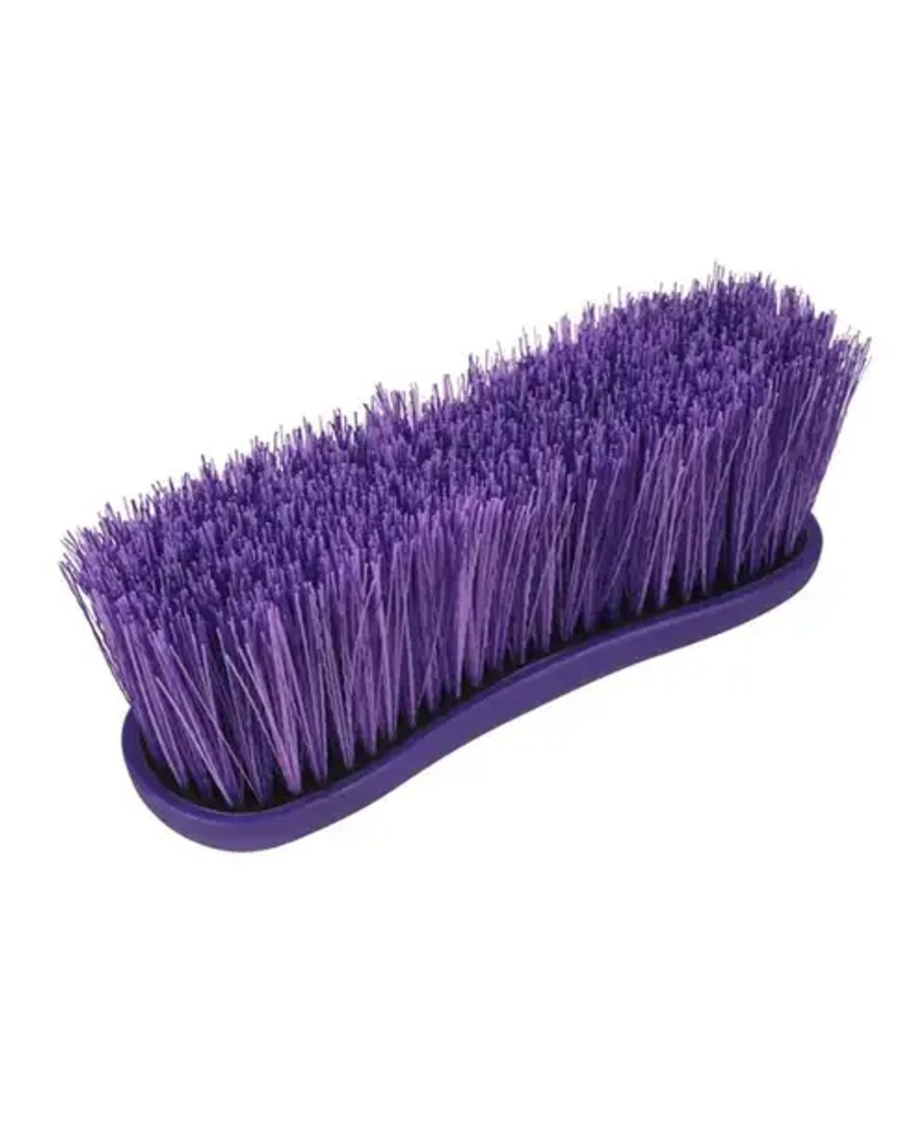 Purple coloured Roma Soft Grip Long Bristle Dandy Brush on white background 