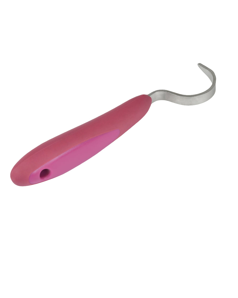 Red Violet coloured Roma Soft Touch Hoof Pick on white background 