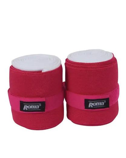 Fuchsia coloured Roma Support Bandages 2 Pack on white background 