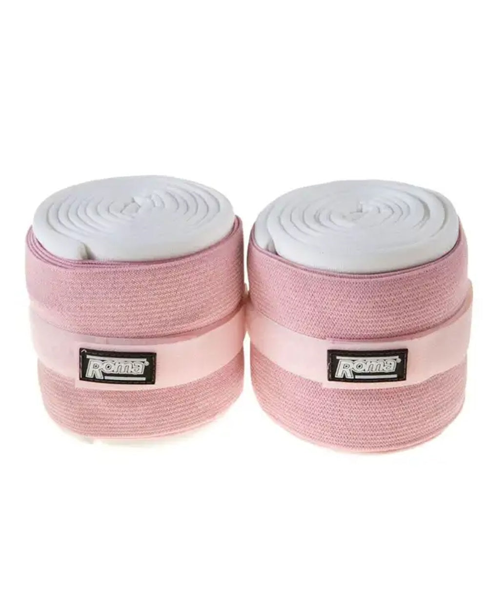 Pink coloured Roma Support Bandages 2 Pack on white background 