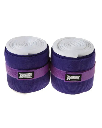 Purple coloured Roma Support Bandages 2 Pack on white background 