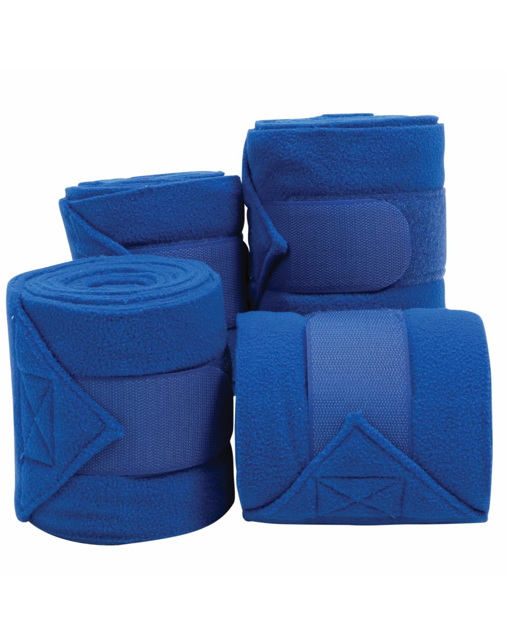 Bright Blue coloured Roma Thick Polo Bandages 4 Pack on white background 