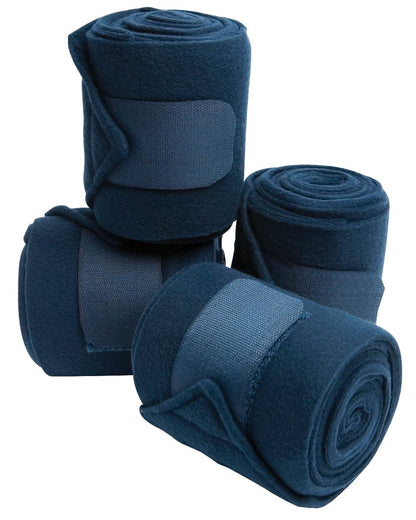 Navy coloured Roma Thick Polo Bandages 4 Pack on white background 