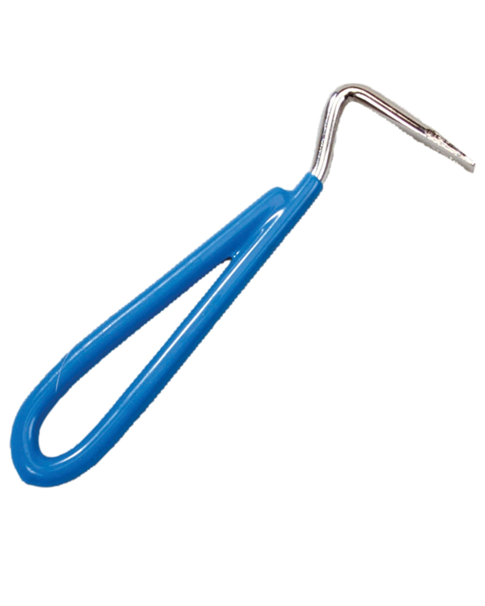 Blue coloured Roma Vinyl Handle Hoof Pick on white background 