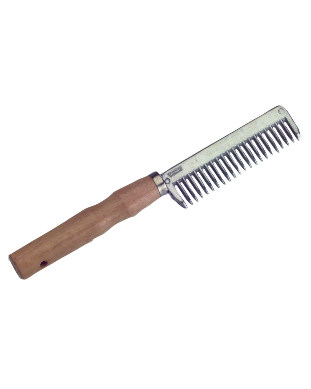 Roma Wood Handle Aluminium Pulling Comb on white background