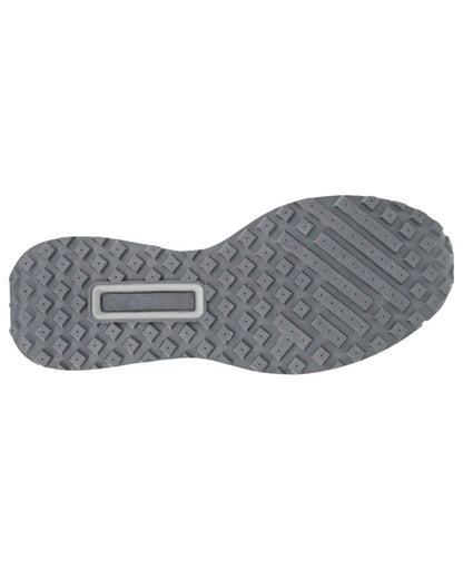 Navy Blue coloured Route 21 Mens 6 Eye 2 Tone Leisure Trainers on white background 