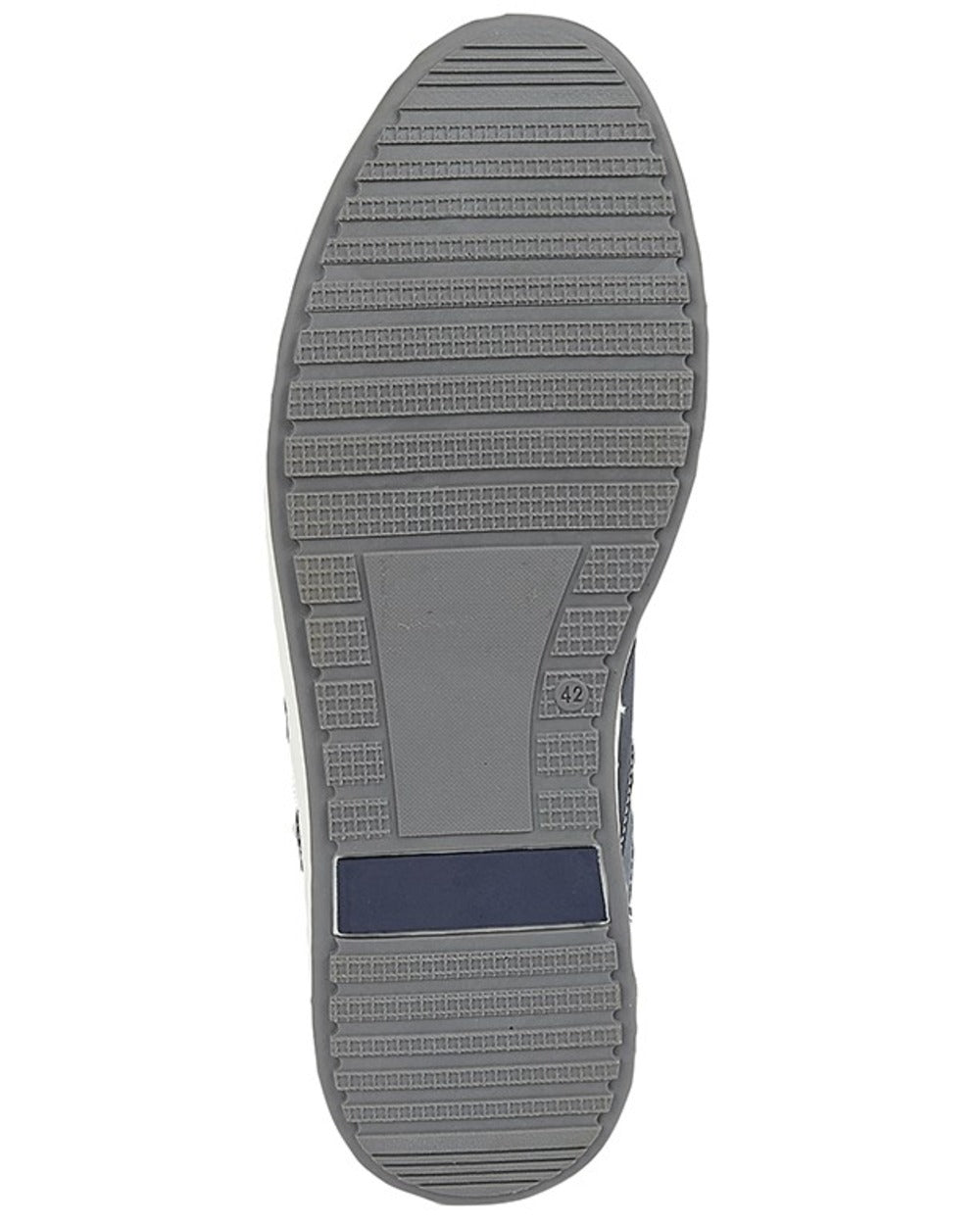 Navy coloured Route 21 Mens 6 Eye Casual Shoes on white background 