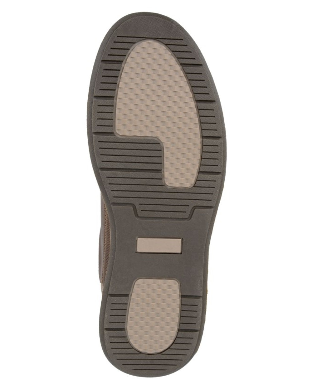 Cognac coloured Route 21 Mens 6 Eye Leisure Trainers Shoes on white background 