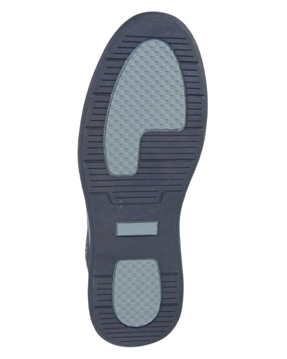 Navy coloured Route 21 Mens 6 Eye Leisure Trainers Shoes on white background 