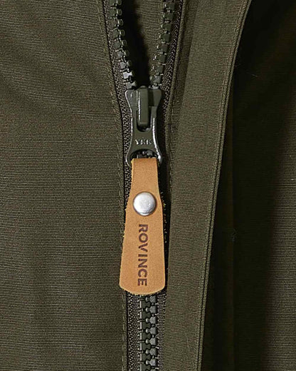 Olive Green Rovince Mens Ergoline Jacket on white background 