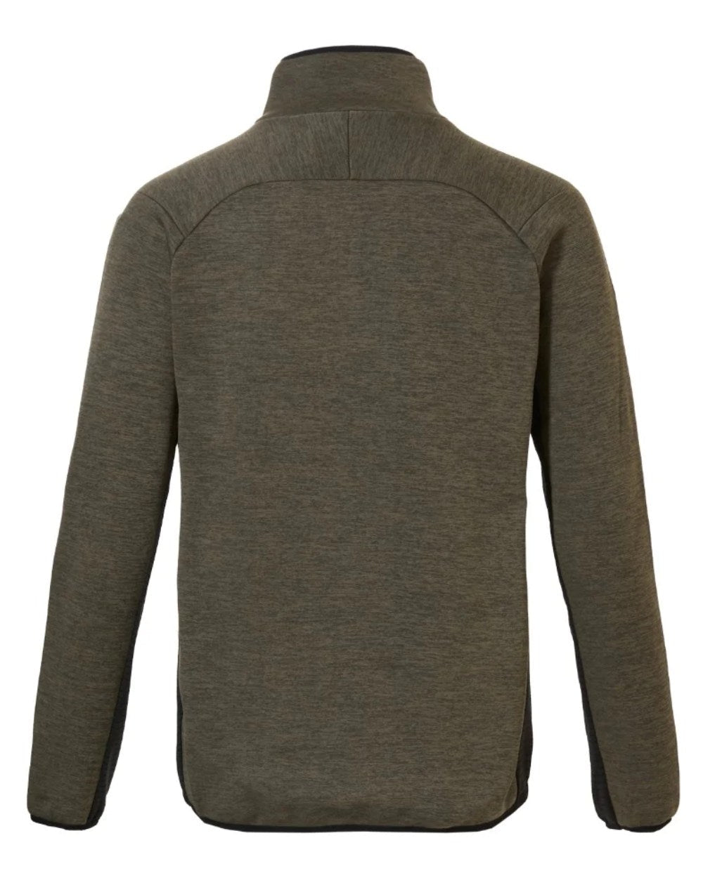 Olive Coloured Rovince Mens Ergoline Pullover Half Zip Fleece Jacket On A White Background 