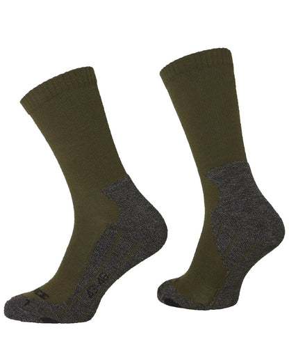 Green Coloured Rovince Shield Socks on white background 