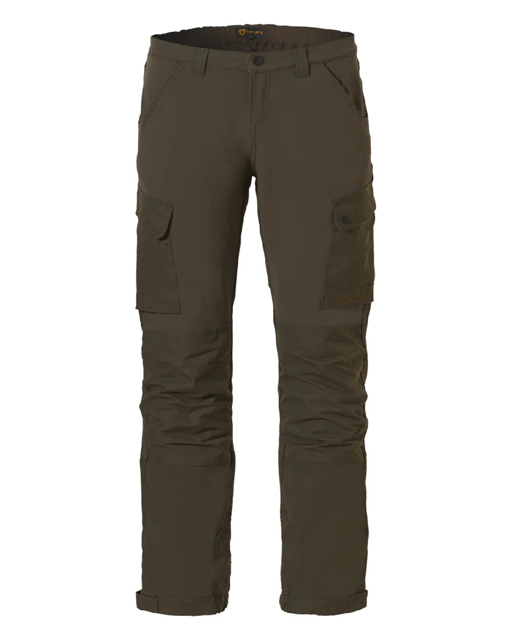 Olive Green Coloured Rovince Womens Flexline Trousers on white background 