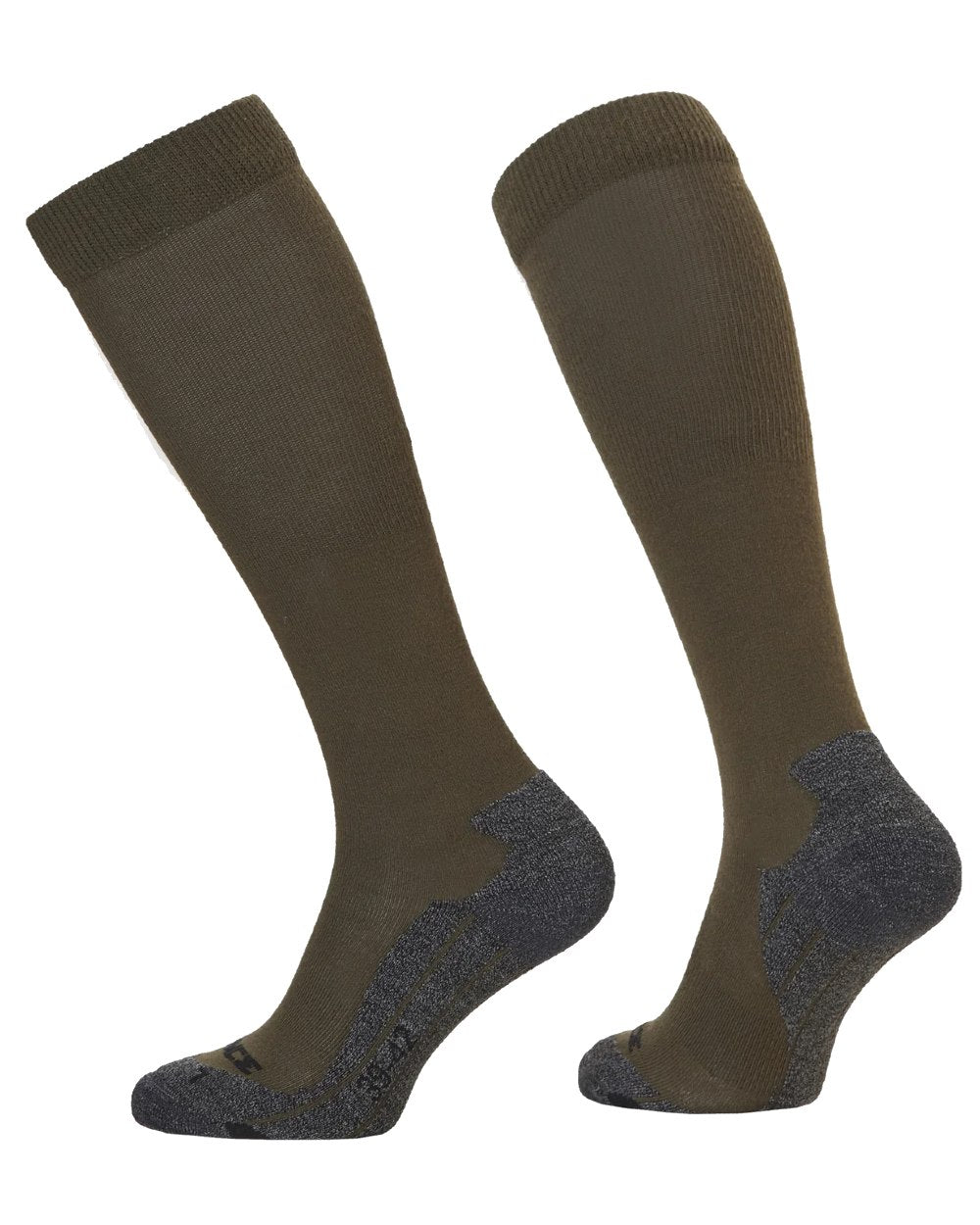 Green coloured Rovince Long Shield Socks on white background 