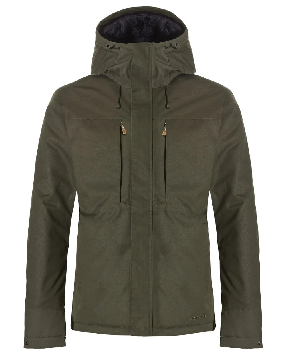 Olive Green Rovince Mens Ergoline Jacket on white background 