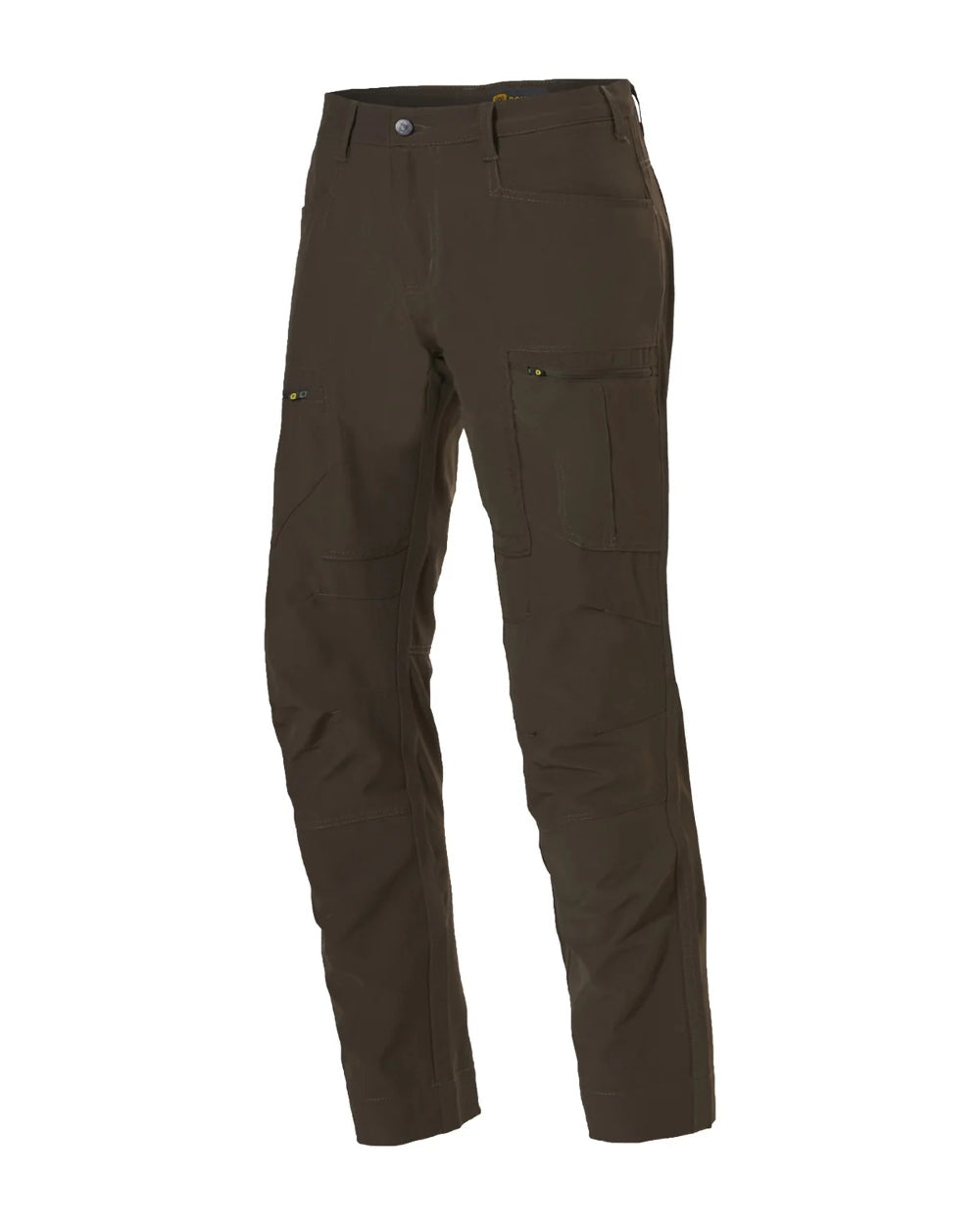 Olive Green coloured Rovince Mens Savanna Trousers on white background 